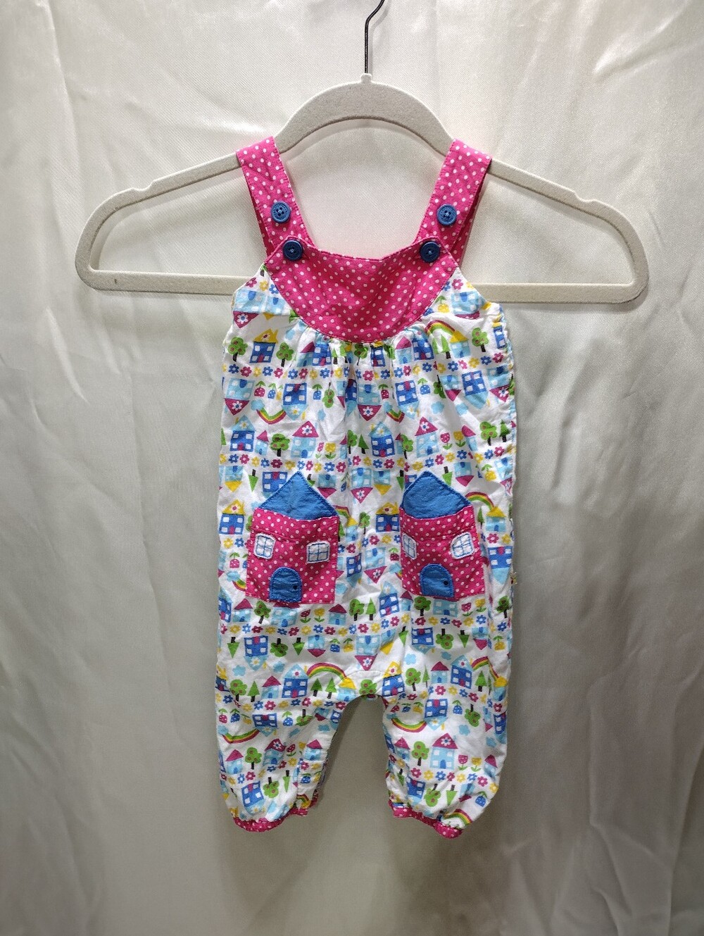 Frugi Springtime dungaree overalls Smocked Back Size 3-6 Months
